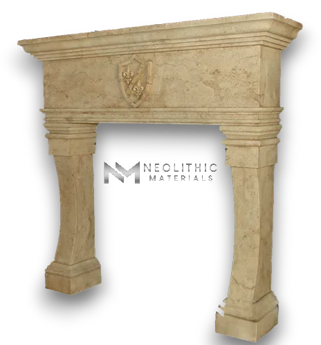Limestone Fireplace Mantel - Image 3